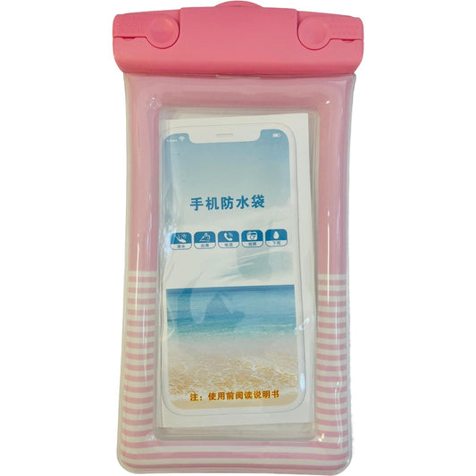 Husa subacvatica Cushion Waterproof Klevo, Snowproof, Universala, Dungata, cu Snur, pentru telefon sau documente, Roz