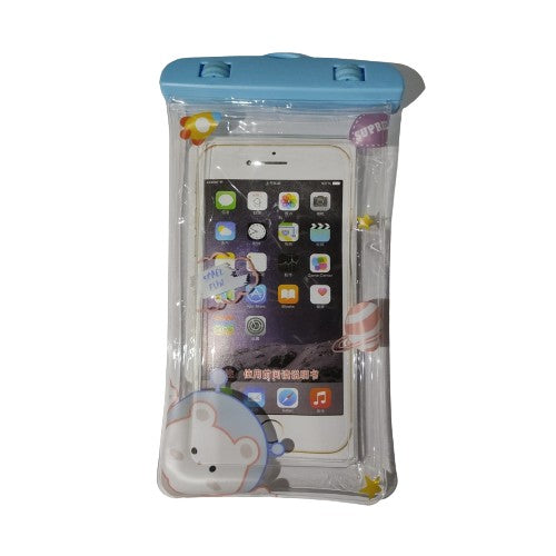Husa subacvatica Fruity Waterproof Klevo, Snowproof, Universala, Impermeabila, cu Snur, pentru telefon sau documente, Model 1, Albastru deschis
