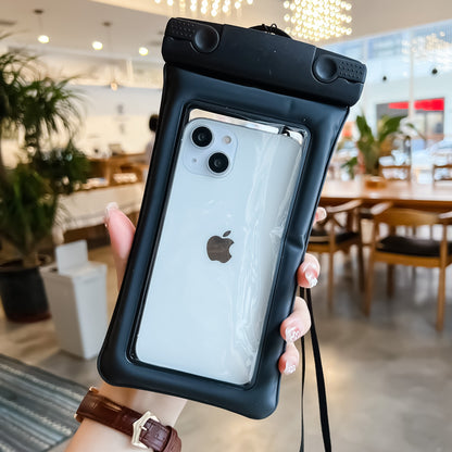 Husa subacvatica Matte Cushion Waterproof Klevo, Snowproof, Universala, cu Snur, pentru telefon sau documente, Negru