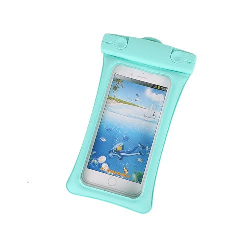 Husa subacvatica Matte Cushion Waterproof Klevo, Snowproof, Universala, cu Snur, pentru telefon sau documente, Verde Menta