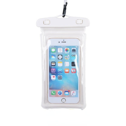 Husa subacvatica Waterproof Klevo, Snowproof, Universala, Senzoriala, cu Snur, pentru telefon sau documente, Alb
