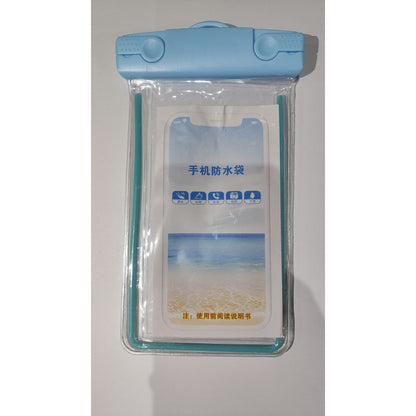Husa subacvatica Zip Waterproof Klevo, Snowproof, Universala, Impermeabila, cu Snur, pentru telefon sau documente, Albastru deschis