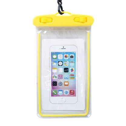 Husa subacvatica Zip Waterproof Klevo, Snowproof, Universala, Impermeabila, cu Snur, pentru telefon sau documente, Galben