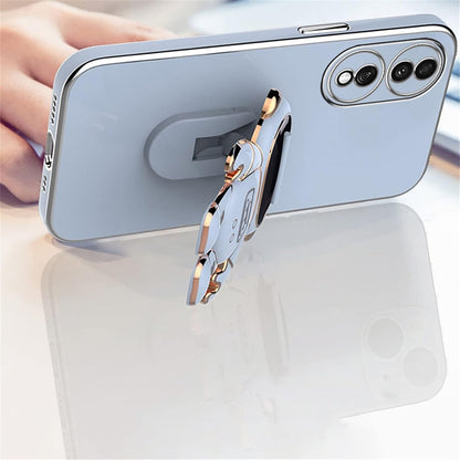 Husa Telefon 2in1, Klevo, Compatibila Huawei Mate 50 Pro, Carcasa TPU cu Suport Inclus Tip Astronaut, Protectie Camere, Verde