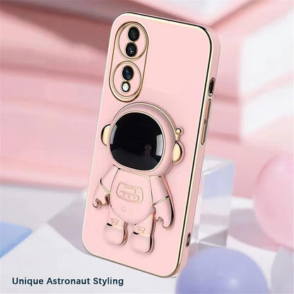 Husa Telefon 2in1, Klevo, Compatibila Huawei P50 Pro, Carcasa TPU cu Suport Inclus Tip Astronaut, Protectie Camere, Roz