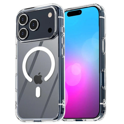Husa Telefon, Klevo, Compatibila Apple iPhone 17 Pro Max, MagSafe, Antisoc, din Silicon + TPU, Transparent