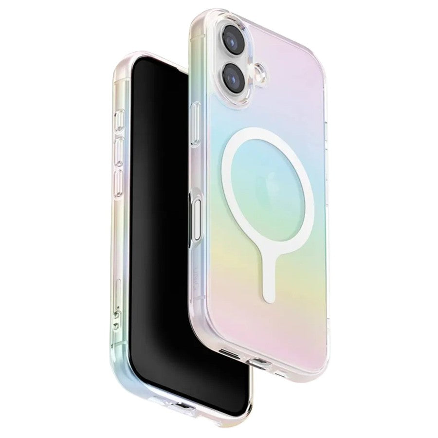 Husa Telefon, Klevo, Compatibila iPhone 17, Model Cameleon, Magsafe, Schimbare Gradient de Culoare din Unghiuri Diferite, Multicolor