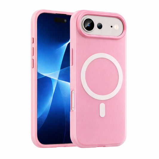 Husa Telefon Jelly Magnetic 2in1, Klevo, Compatibila cu Apple iPhone 17 Air, din PC+TPU, Magsafe, Finisaj Mat, Roz