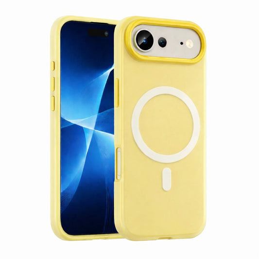 Husa Telefon Jelly Magnetic 2in1, Klevo, Compatibila cu Apple iPhone 17 Air, din PC+TPU, Magsafe, Finisaj Mat, Portocaliu