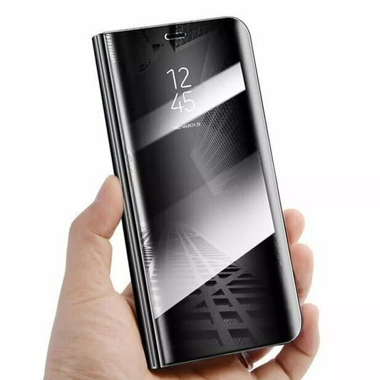 Husa Tip Carte, Klevo, Compatibila cu Huawei Mate 10 Lite, Flip Cover Oglinda, Negru