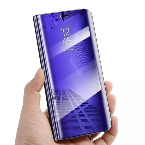 Husa Tip Carte, Klevo, Compatibila cu Huawei Mate 10 Lite, Flip Cover Oglinda, Violet