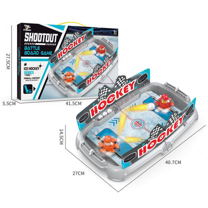 Joc de Masa Interactiv Ice Hockey pentru Copii, Klevo, 4 Mingi, Tabela Scor, 40.7x27x14.5 cm, Gri
