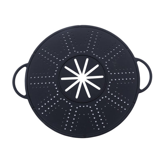 Capac Sita pentru Tigaie, Klevo, 28 inch, Capac din Silicon pentru Scuregere, Rezistent la Remperaturi ridicate, Anti-Stropire, Deflector de Ulei, Negru