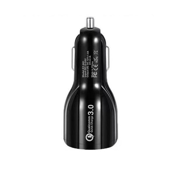 Incarcator Auto, Klevo, Pentru Bricheta, Incarcare Rapida, Interfata USB, 12V-24V, Negru