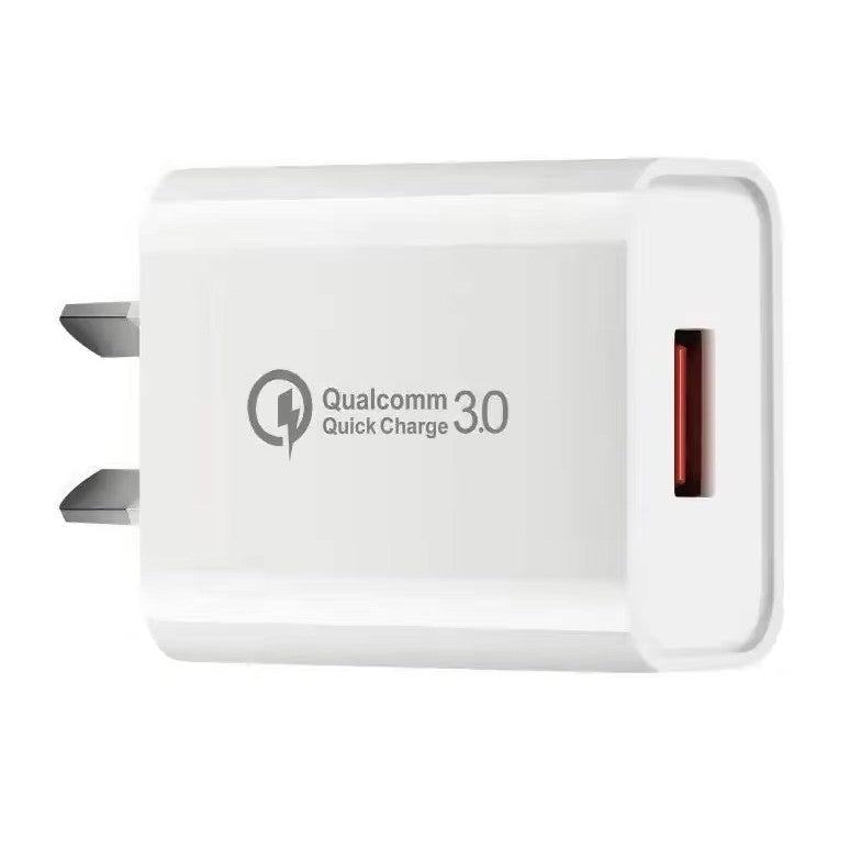 Incarcator Retea Fast Charge 5V3A, Klevo, Capat STANDARD EUROPEAN QC 3.0, 18W, Fara Cablu, Alb