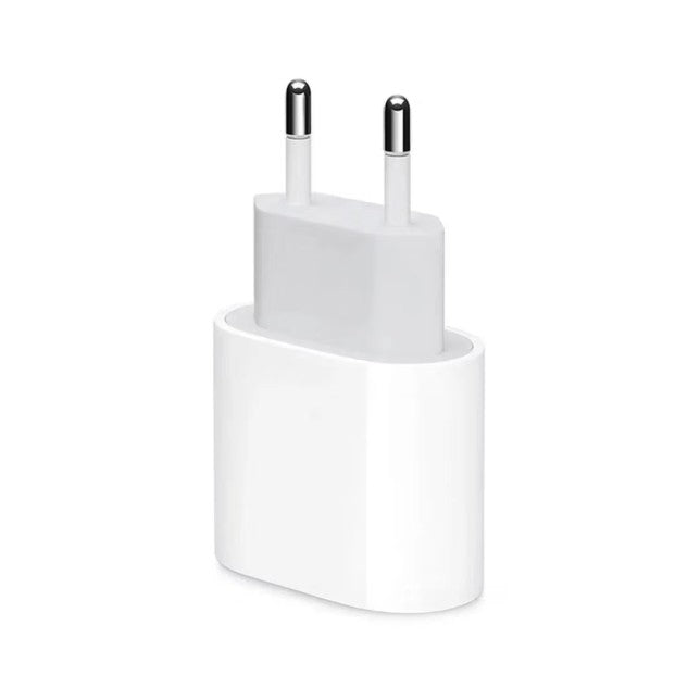 Incarcator Retea Fast Charge, Klevo, Incarcator Standard European PD20W, Compatibil cu iPhone 8-14, Cablu Fast Charge Inclus de 27W, 1m, Alb