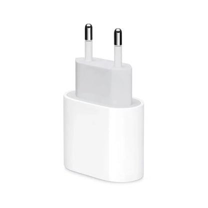 Incarcator Retea Fast Charge, Klevo, Incarcator Standard European PD20W, Compatibil cu iPhone 8-14, Cablu Fast Charge Inclus de 27W, 1m, Alb