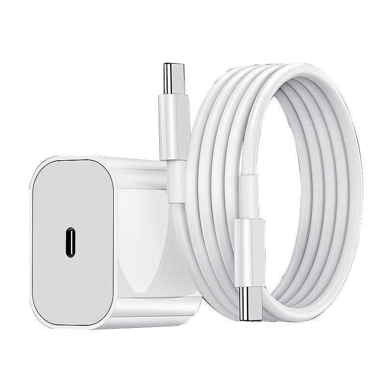 Incarcator Retea Fast Charge, Klevo, Incarcator Standard European PD30W, Compatibil cu iPhone 15/16, Cablu Fast Charge Inclus de 27W, 1m, Alb