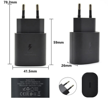 Incarcator Super Fast Charge, Klevo, Incarcator Retea Universal, Compatibil cu Port USB-C, Power Delivery 25W, Negru