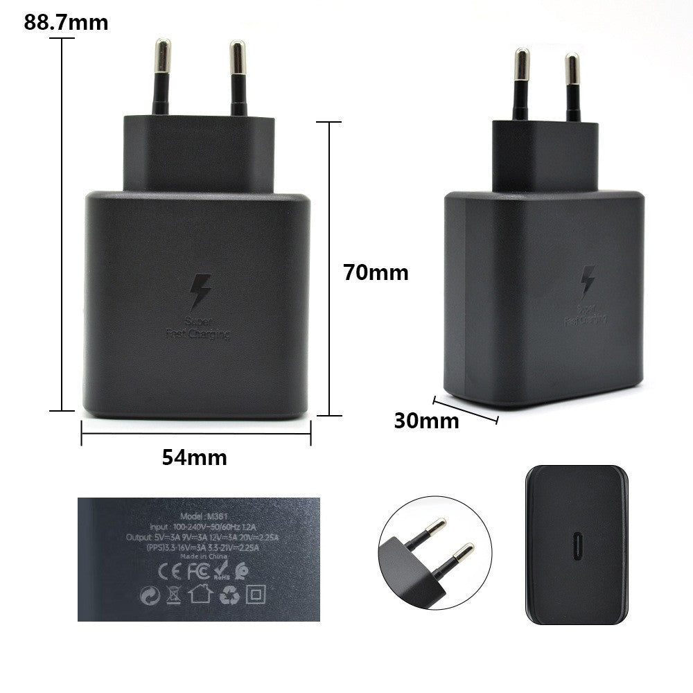 Incarcator Super Fast Charge, Klevo, Incarcator Retea Universal, Compatibil cu Port USB-C, Power Delivery 45W, Negru