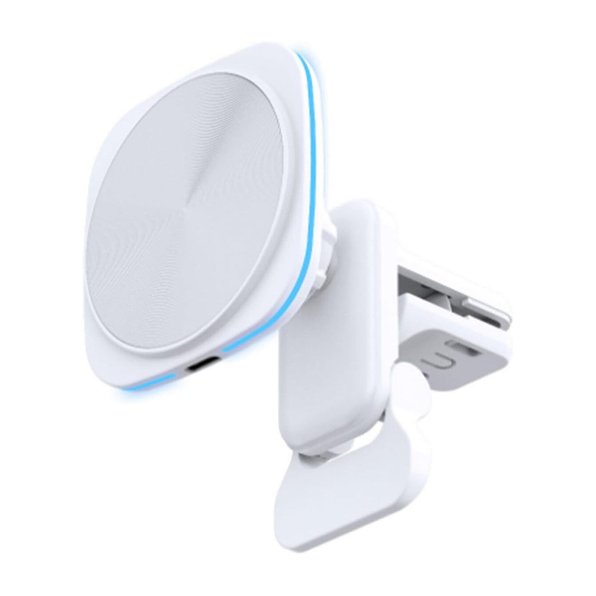 Incarcator Wireless Auto pentru Telefon, Klevo, Statie de Incarcare Magnetica Auto pentru Masina, 15W, 7 x 7 x 6.3 cm, Compatibil cu iOS/Android, Alb