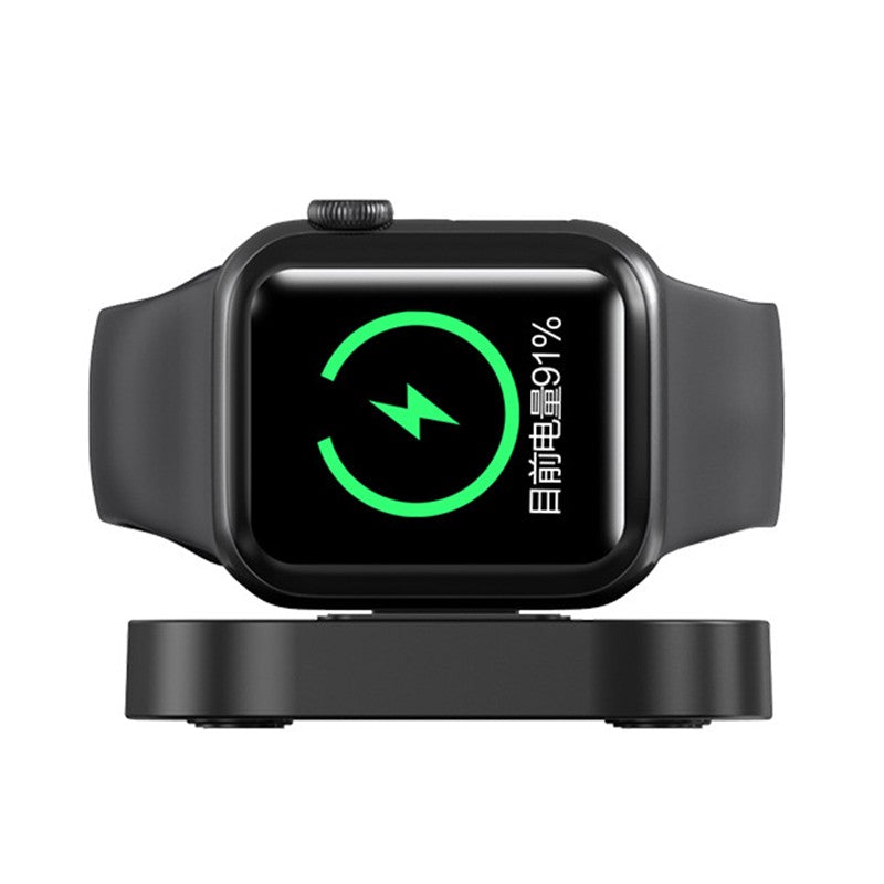 Incarcator Wireless pentru Smart iWatch, Klevo, Compatibil cu Apple iWatch 1/9, Magnetic Charger, Interfata TYPE-C, 3W, 7.5 x 7.5 x 1.2 cm, Pliabil, Negru