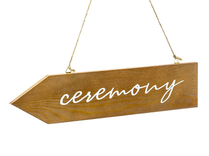 Indicator de ceremonie din lemn, 36x7,5cm