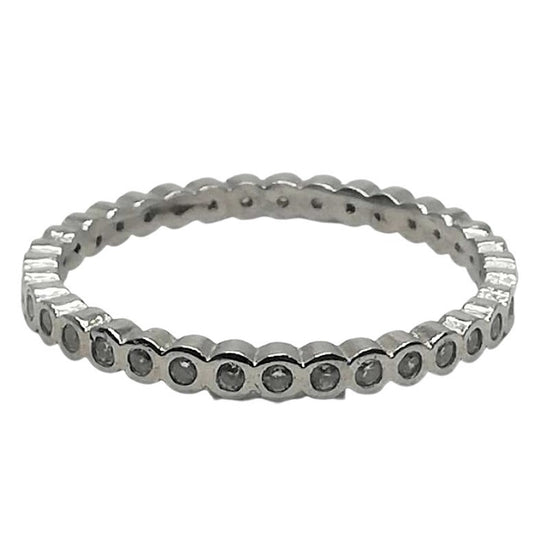 Inel Argint 925 Circular cu Pietre Incrustate M 54