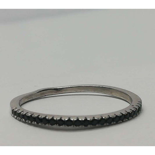 Inel Argint 925 cu Minizirconii Negre, M53, 1.23 g