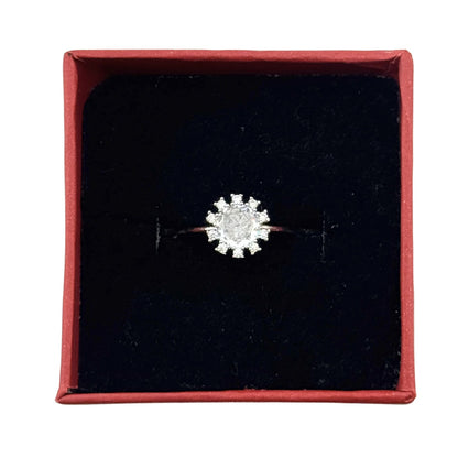 Inel din Argint 925, Jolie Silver, pentru Dama, Model Bumb cu Pietre din Zirconiu, Argintiu