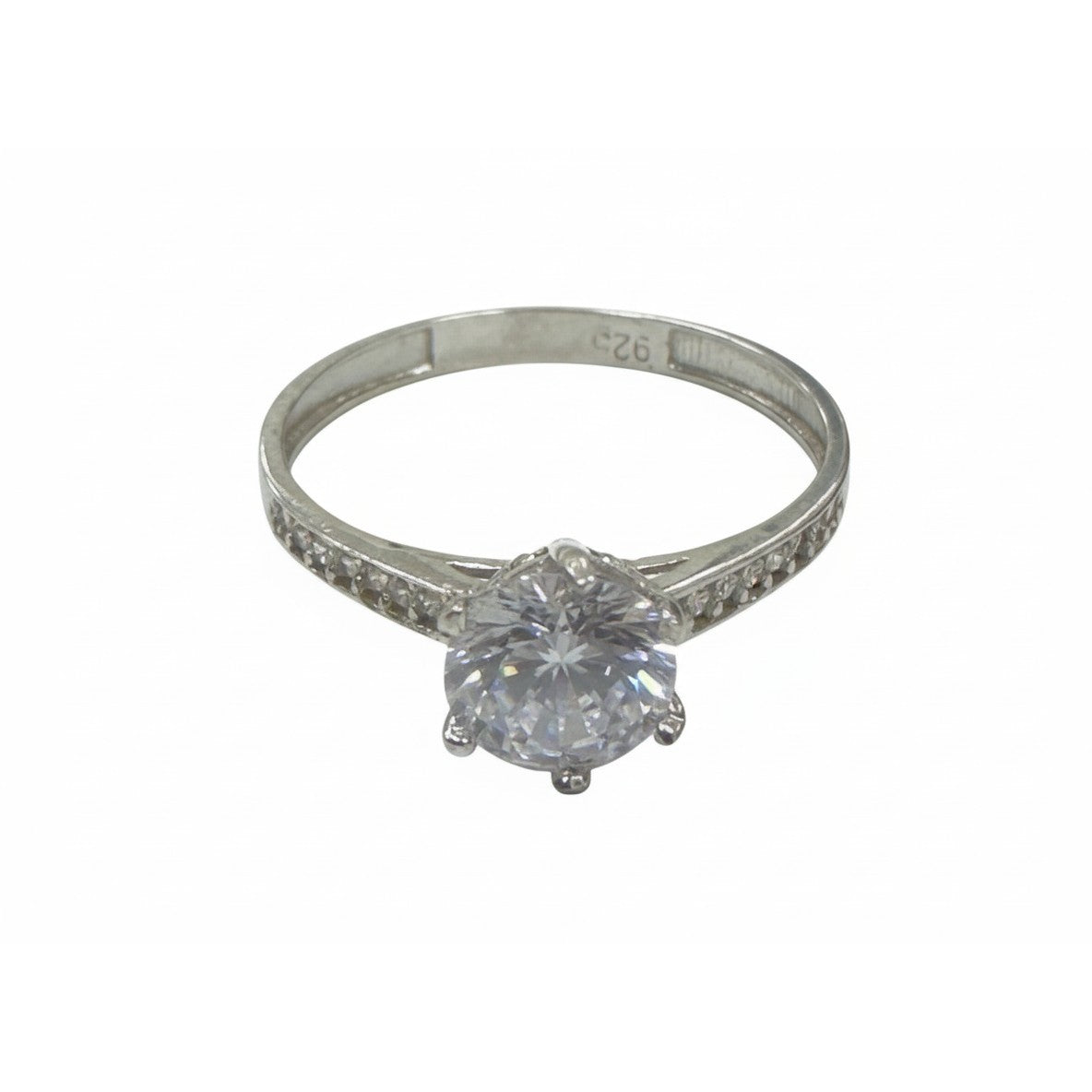 Inel Logodnă Argint 925, Jolie Silver, Piatra Rotundă, 1.18g