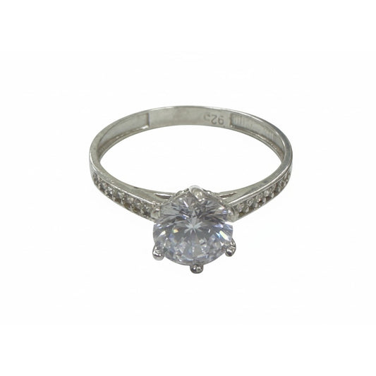 Inel Logodnă Argint 925, Jolie Silver, Piatra Rotundă, 1.18g