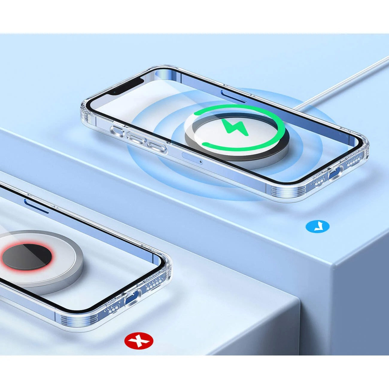 Inel Magnetic MagSafe Silicone pentru Apple iPhone seria 12 / 13 / 14 Alb