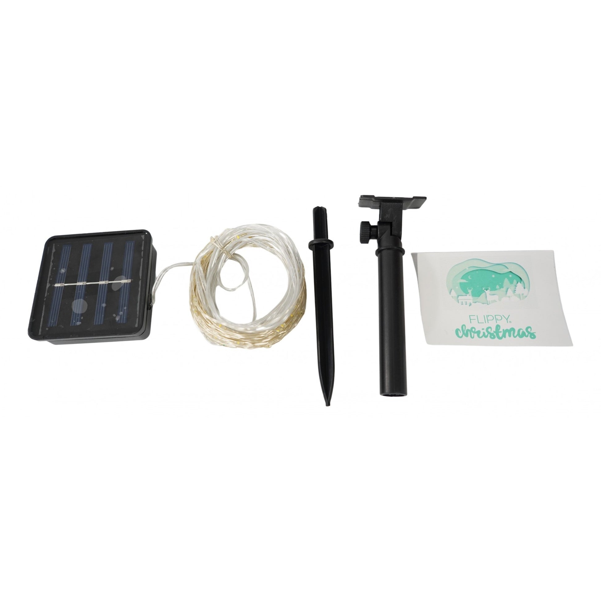 Instalatie Craciun, 10 metri, 100 de LED-uri, alb cald, cu energie solara, fir de cupru, liniar, interior/exterior, Klevo