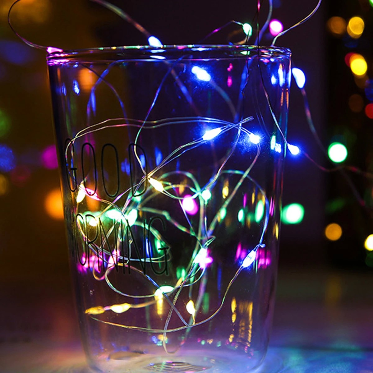 Instalatie de Craciun, Klevo, Decoratiune de Craciun, 100 Beculete LED, cu Baterii si Telecomanda, cu 8 Functii, Lungime 10 m, Multicolor