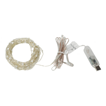 Instalatie Craciun, 10 metri, 100 LED-uri, telecomanda 32 de functii, multicolor RBG, fir cupru, USB, interior, Klevo