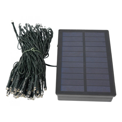 Instalatie Craciun, 12 metri, 100 de LED-uri, alb cald, cu energie solara, fir de cupru, liniar, interior/exterior, Klevo