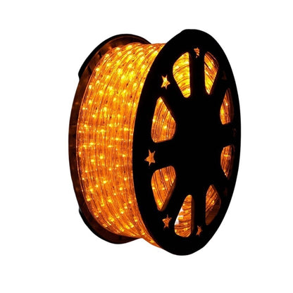 Instalatie Craciun, 16 m, 384 Led-uri, Furtun Luminos, Alb cald, Transformator, Sectionabila, 220 V, Klevo