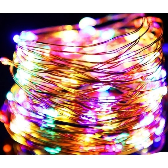 Instalatie Craciun, 2 metri, 20 LED-uri, multicolor, telecomanda 8 functii, USB, fir cupru, liniar, interior/exterior, Klevo