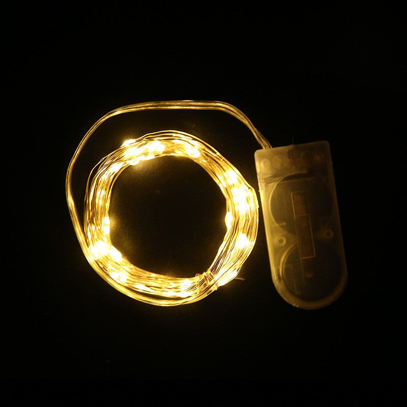 Instalatie Craciun, 3 metri, 30 LED-uri, Alb Cald, cu baterii, fir cupru, liniar, interior/exterior, Klevo