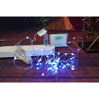 Instalatie Craciun, 5 metri, 50 LED-uri, telecomanda 32 de functii, multicolor RBG, fir cupru, USB, interior, Klevo