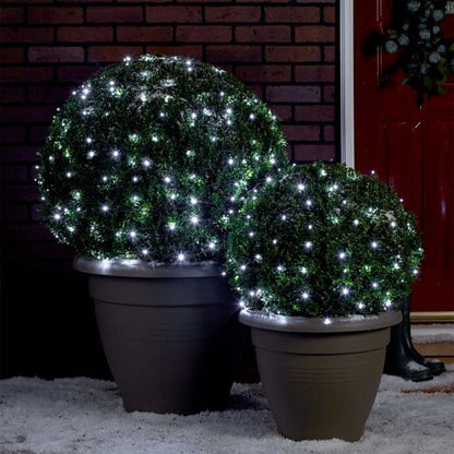 Instalatie Craciun liniara, cu transformator 31V, 10m, Alb Rece, 100 LED-uri V5, 8 jocuri de lumini, Fir verde, Klevo