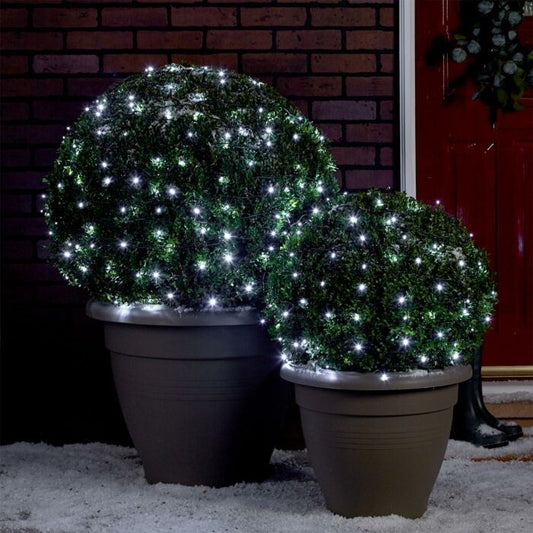 Instalatie Craciun liniara, cu transformator 31V, 10m, Alb Rece, 100 LED-uri V5, 8 jocuri de lumini, Fir verde, Klevo