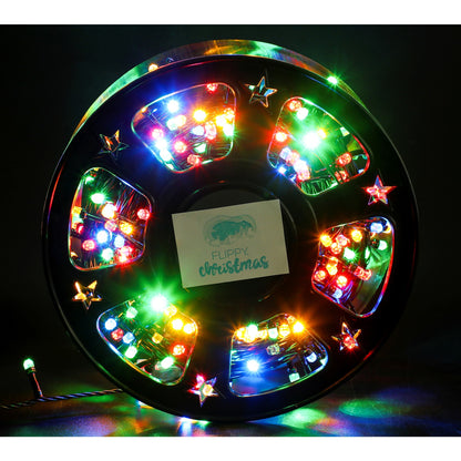Instalatie Craciun liniara, Klevo, Fir Negru cu Transformator, 50 m, Lumini Multicolore, 500 LED-uri V5, 8 jocuri de lumini