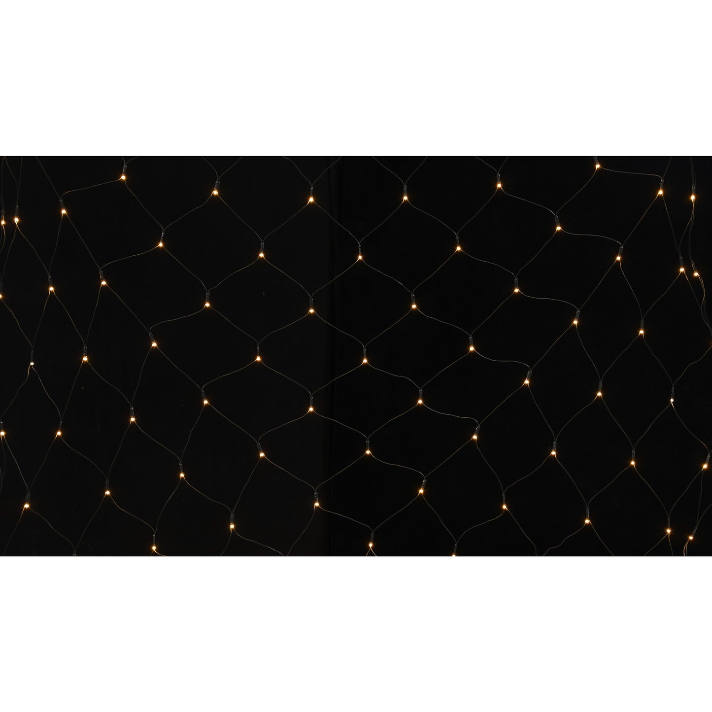 Instalatie Craciun tip plasa, cu transformator 31V, 1.5 m x 1.5 m, Alb Cald, 120 LED-uri V5, 8 jocuri de lumini, fir verde, Klevo