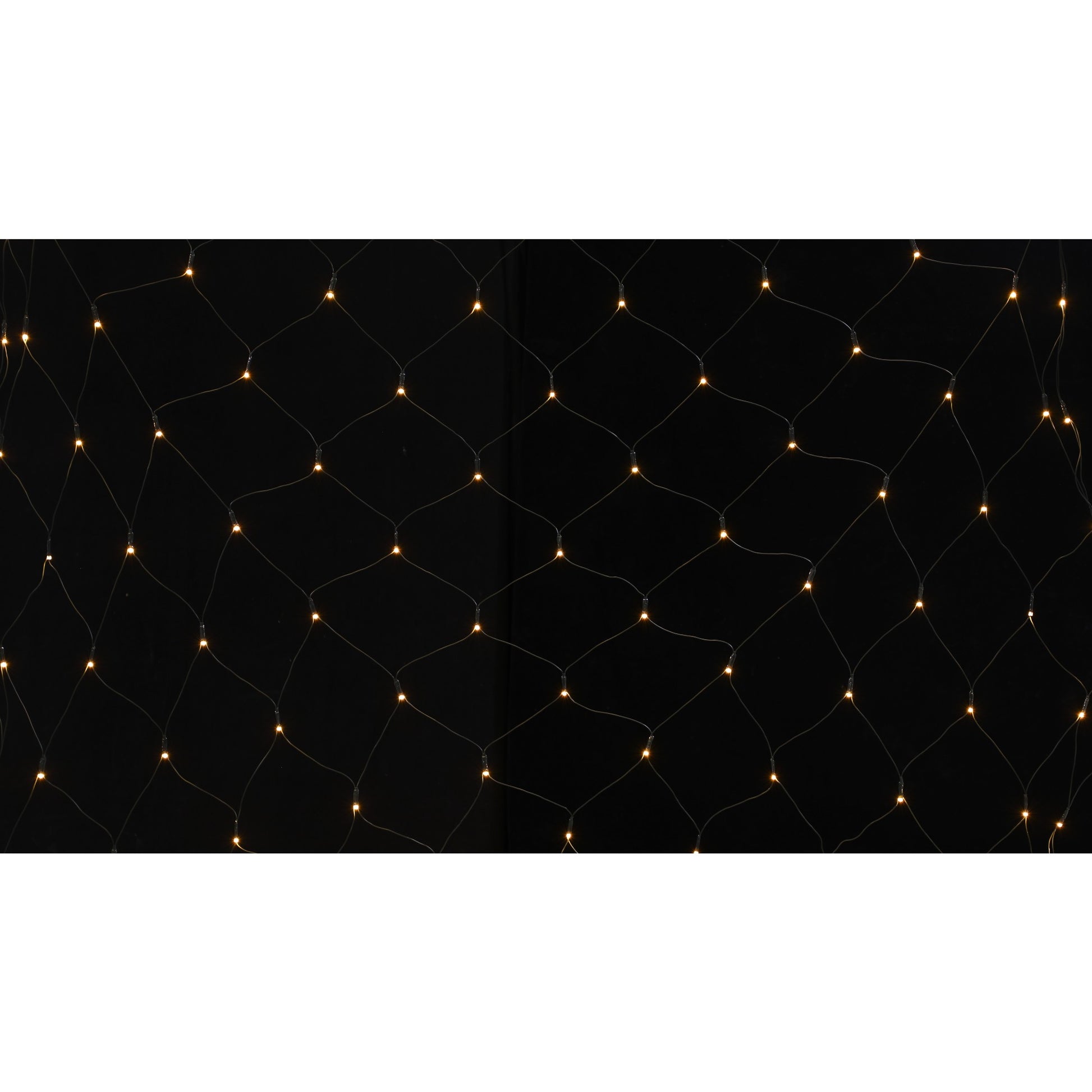 Instalatie Craciun tip plasa, cu transformator 31V, 1.5 m x 1.5 m, Alb Cald, 120 LED-uri V5, 8 jocuri de lumini, fir verde, Klevo