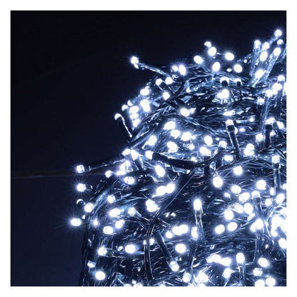 Sectiune Instalatie de Craciun, Klevo®, Tip Turturi, 5 m, 143 LED-uri, cu Flash, Fir Negru, Lumina Alb Rece, IP44, Interconectabila