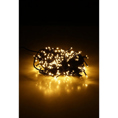 Instalatie de Craciun, Klevo, Tip Liniara, 9 m, 100 LED-uri, Interconectabila, Alb Cald, Fir Verde