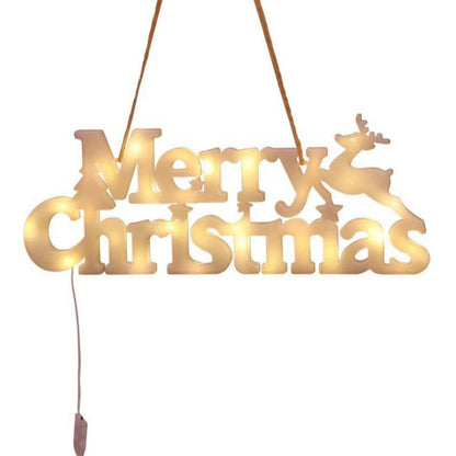 Instalatie LED de Craciun, Klevo, Litere 3D, Merry Christmas, Lumina Calda, 27.5 x 10.5 x 1.4 cm, Alb