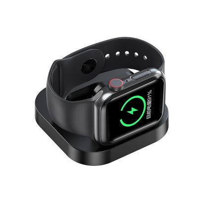 Incarcator Wireless pentru Smart iWatch, Klevo, Compatibil cu Apple iWatch 1/9, Magnetic Charger, Interfata TYPE-C, 3W, 7.5 x 7.5 x 1.2 cm, Pliabil, Negru